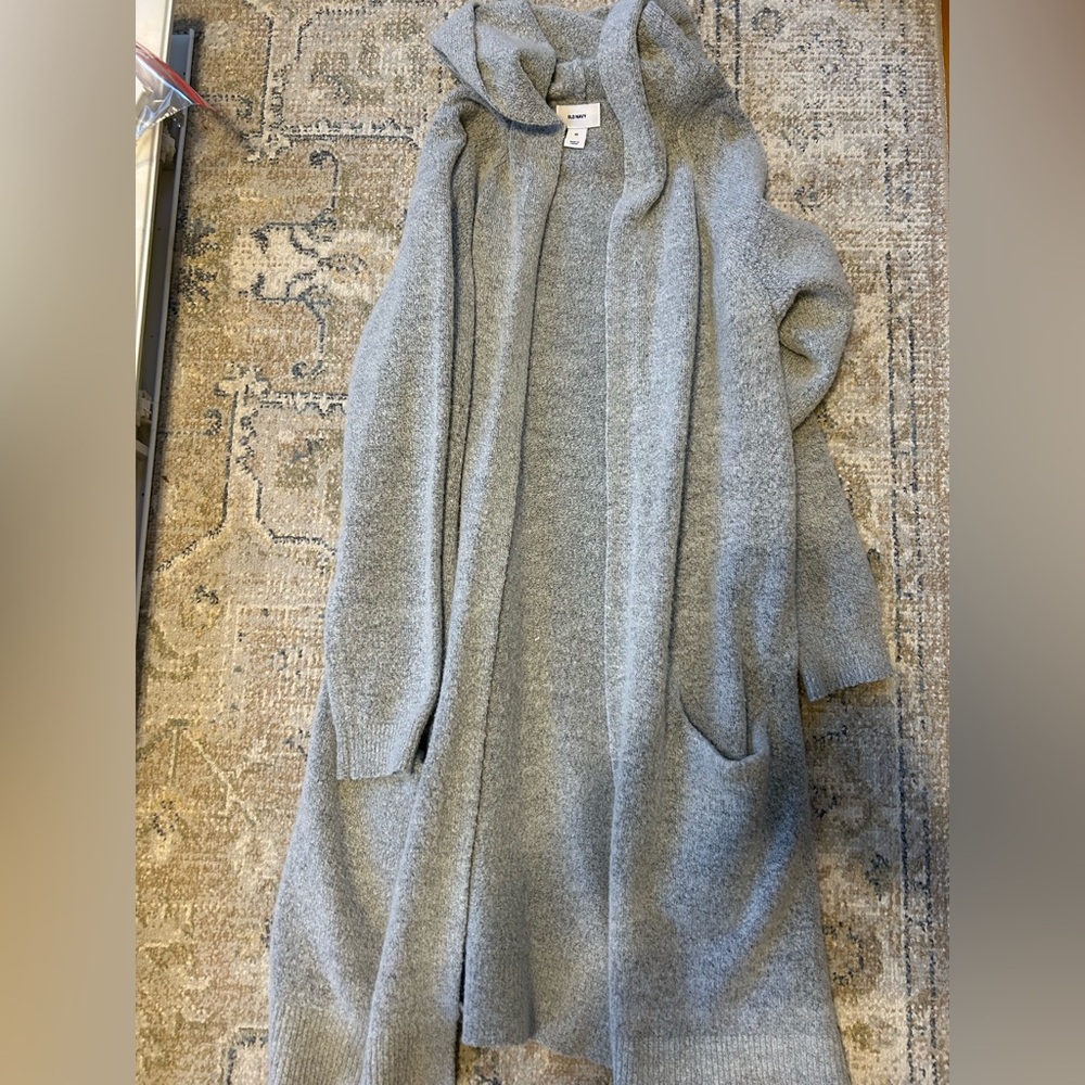Long hooded cardigan for women